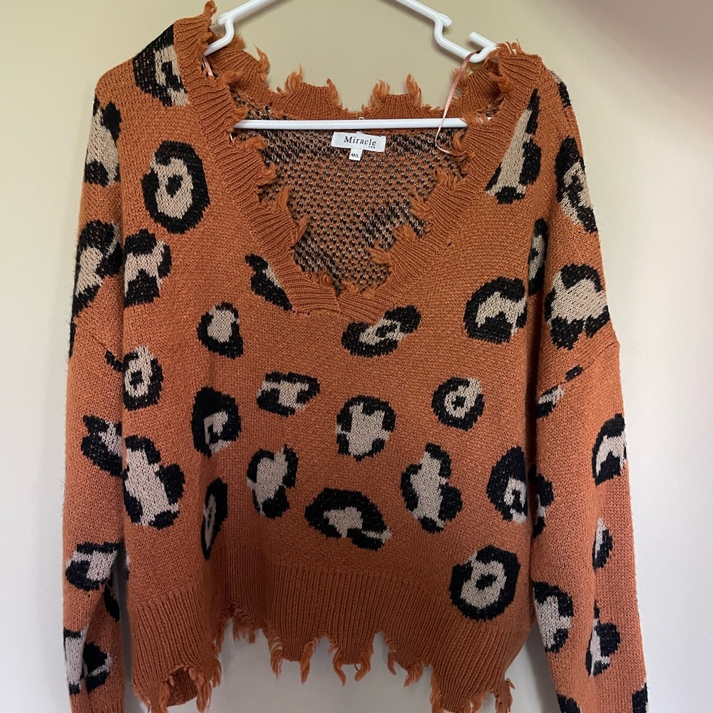 Cheetah print sweater
